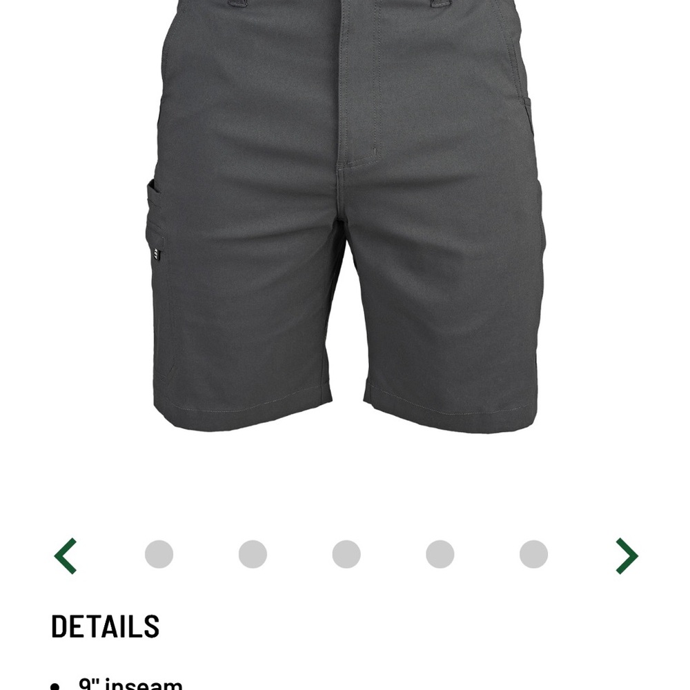 Key Apparel Men’s Triad‎ Shorts, Slate Gray, Size 40, 9” Inseam, NWT, 7 Pockets